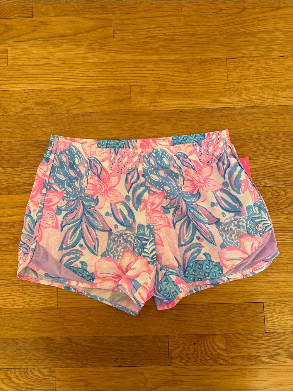 Lilly Pulitzer Pink & Blue Tropical Floral Shorts